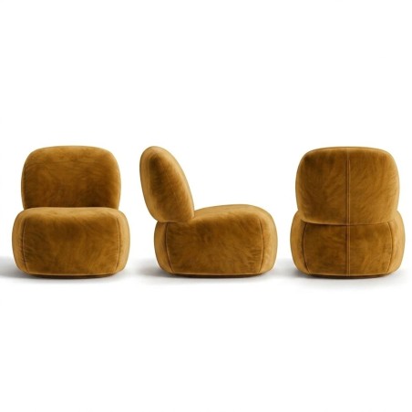 Ekskluzywny Fotel Welurowy BØLGE Premium | 8 Kolorów | Skandynawski Design