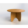 Okrągły stolik z litego dębu Fjäll | Design Japandi